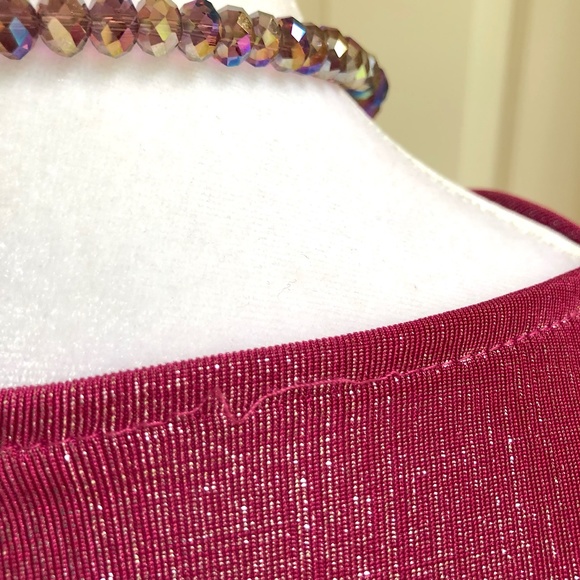 Sold Arden B Bright Pink & Sparkly Silver Metallic Sleeveless Top (L) - Picture 8 of 8